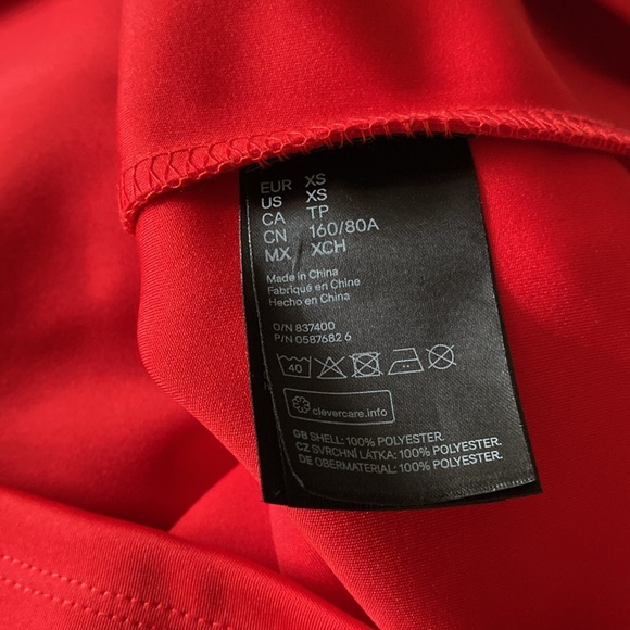 Niki Minaj x  For H&M fitted long sleeve dress red orange size xs form fitting - Picture 14 of 14